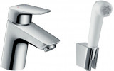 HANSGROHE LOGIS umyvadlová baterie 107mm, stojánková, páková, se sprchou Bidette, chrom